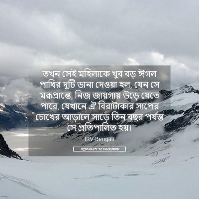 Picture 05 - पপ্রত্যাদেশ 12:14 BENIRV - তখন সেই মহিলাকে - Bible Verse Picture