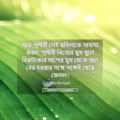 Picture 05 - पপ্রত্যাদেশ 12:16 BENIRV - আর পৃথিবী সেই - Bible Verse Picture