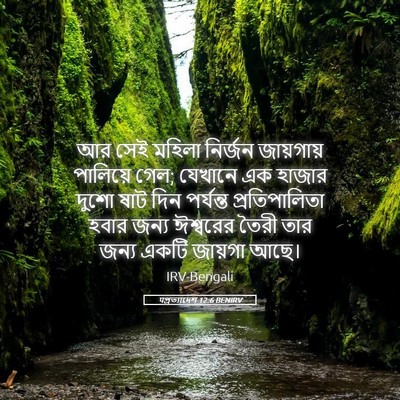 Picture 05 - पপ্রত্যাদেশ 12:6 BENIRV - আর সেই মহিলা - Bible Verse Picture
