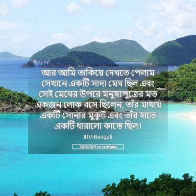 Picture 05 - पপ্রত্যাদেশ 14:14 BENIRV - আর আমি তাকিয়ে - Bible Verse Picture