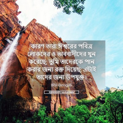 Picture 05 - पপ্রত্যাদেশ 16:6 BENIRV - কারণ তারা ঈশ্বরের - Bible Verse Picture