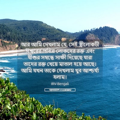 Picture 05 - पপ্রত্যাদেশ 17:6 BENIRV - আর আমি দেখলাম যে, - Bible Verse Picture
