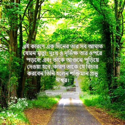 Picture 05 - पপ্রত্যাদেশ 18:8 BENIRV - এই কারণে এক দিনের - Bible Verse Picture