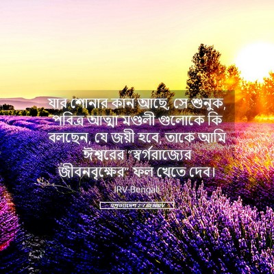 Picture 05 - पপ্রত্যাদেশ 2:7 BENIRV - যার শোনার কান আছে, - Bible Verse Picture