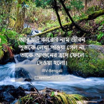 Picture 05 - पপ্রত্যাদেশ 20:15 BENIRV - আর যদি কারোর নাম - Bible Verse Picture