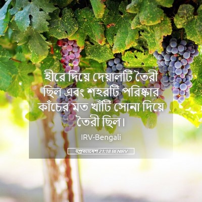 Picture 05 - पপ্রত্যাদেশ 21:18 BENIRV - হীরে দিয়ে - Bible Verse Picture