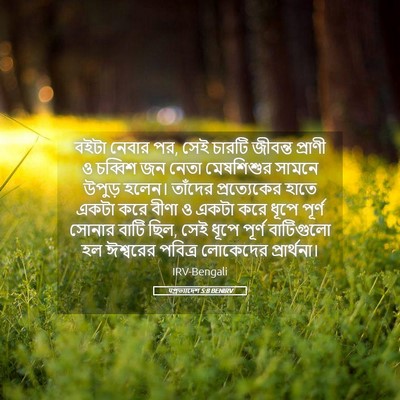 Picture 05 - पপ্রত্যাদেশ 5:8 BENIRV - বইটা নেবার পর, সেই - Bible Verse Picture