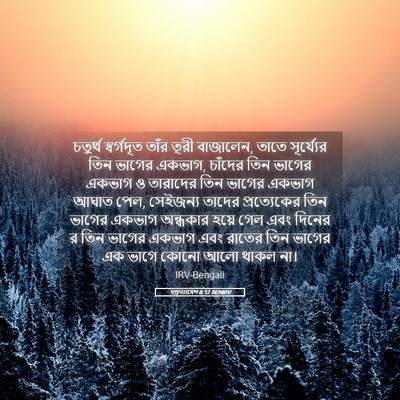 Picture 05 - पপ্রত্যাদেশ 8:12 BENIRV - চতুর্থ স্বর্গদূত - Bible Verse Picture