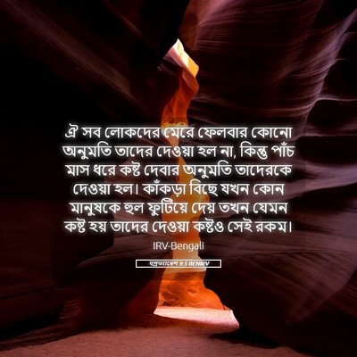 Picture 05 - पপ্রত্যাদেশ 9:5 BENIRV - ঐ সব লোকদের মেরে - Bible Verse Picture