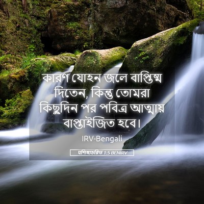 Picture 05 - पশিষ্যচরিত 1:5 BENIRV - কারণ যোহন জলে - Bible Verse Picture