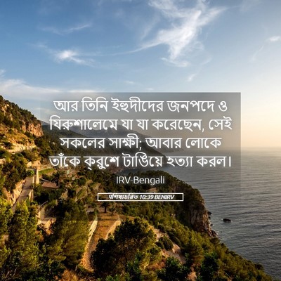 Picture 05 - पশিষ্যচরিত 10:39 BENIRV - আর তিনি ইহুদীদের - Bible Verse Picture