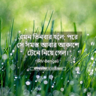 Picture 05 - पশিষ্যচরিত 11:10 BENIRV - এমন তিনবার হলে; পরে - Bible Verse Picture