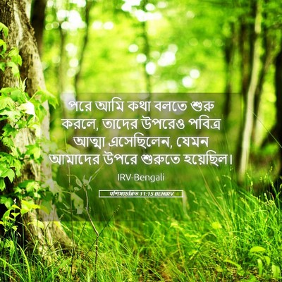 Picture 05 - पশিষ্যচরিত 11:15 BENIRV - পরে আমি কথা বলতে - Bible Verse Picture