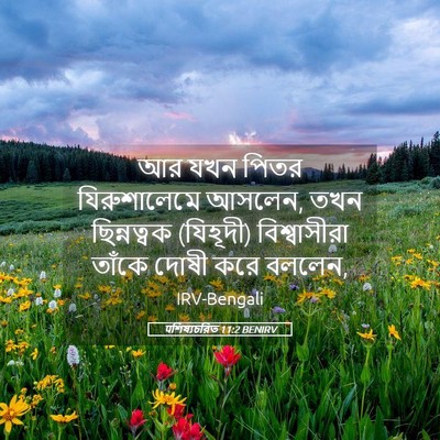Picture 05 - पশিষ্যচরিত 11:2 BENIRV - আর যখন পিতর - Bible Verse Picture