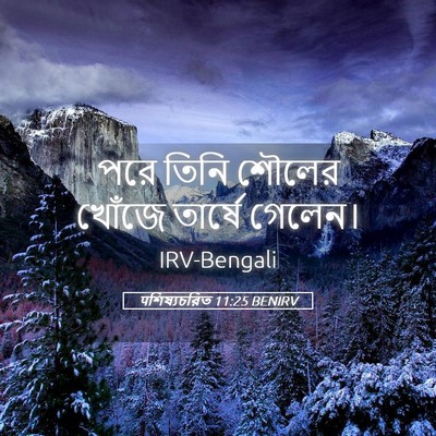 Picture 05 - पশিষ্যচরিত 11:25 BENIRV - পরে তিনি শৌলের - Bible Verse Picture