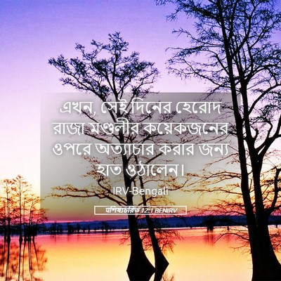 Picture 05 - पশিষ্যচরিত 12:1 BENIRV - এখন, সেই দিনের - Bible Verse Picture