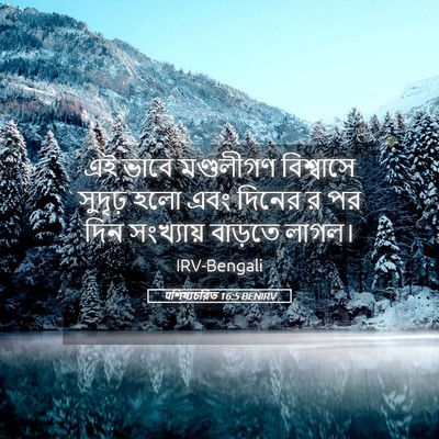Picture 05 - पশিষ্যচরিত 16:5 BENIRV - এই ভাবে মণ্ডলীগণ - Bible Verse Picture