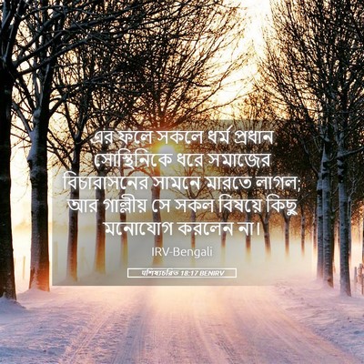 Picture 05 - पশিষ্যচরিত 18:17 BENIRV - এর ফলে সকলে ধর্ম - Bible Verse Picture