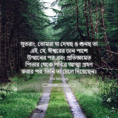 Picture 05 - पশিষ্যচরিত 2:33 BENIRV - সুতরাং, তোমরা যা - Bible Verse Picture
