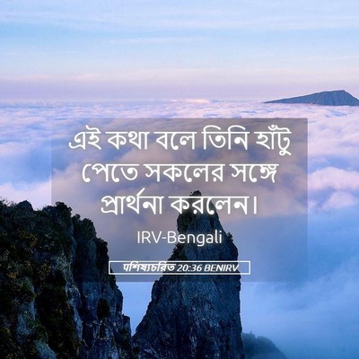 Picture 05 - पশিষ্যচরিত 20:36 BENIRV - এই কথা বলে তিনি - Bible Verse Picture