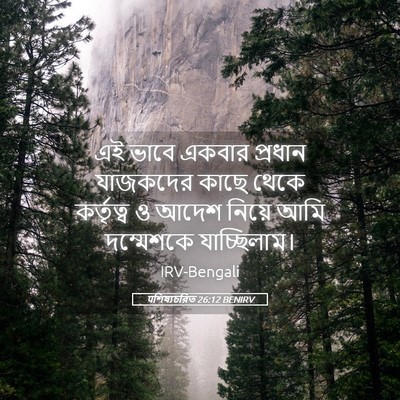 Picture 05 - पশিষ্যচরিত 26:12 BENIRV - এই ভাবে একবার - Bible Verse Picture
