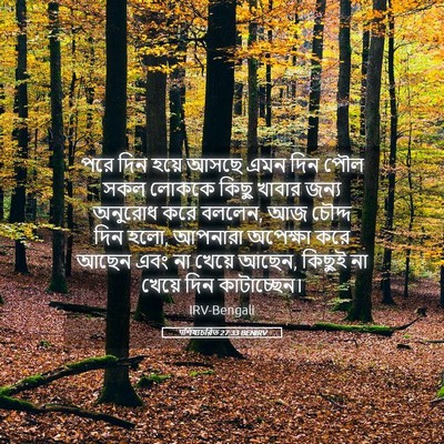 Picture 05 - पশিষ্যচরিত 27:33 BENIRV - পরে দিন হয়ে আসছে - Bible Verse Picture