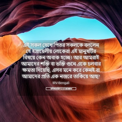 Picture 05 - पশিষ্যচরিত 3:12 BENIRV - এই সকল দেখে পিতর - Bible Verse Picture