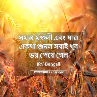 Picture 05 - पশিষ্যচরিত 5:11 BENIRV - সমস্ত মণ্ডলী এবং - Bible Verse Picture