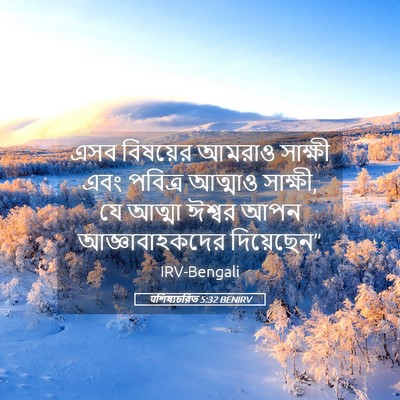 Picture 05 - पশিষ্যচরিত 5:32 BENIRV - এসব বিষয়ের আমরাও - Bible Verse Picture