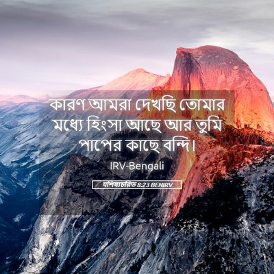 Picture 05 - पশিষ্যচরিত 8:23 BENIRV - কারণ আমরা দেখছি - Bible Verse Picture