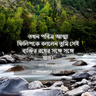 Picture 05 - पশিষ্যচরিত 8:29 BENIRV - তখন পবিত্র আত্মা - Bible Verse Picture
