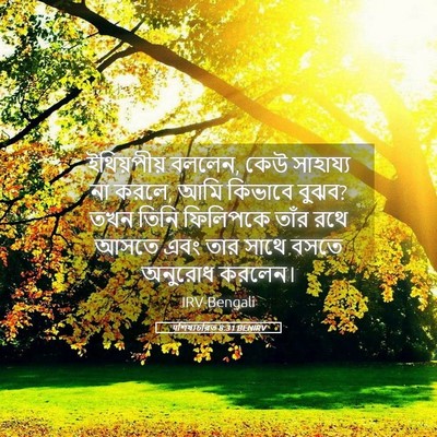 Picture 05 - पশিষ্যচরিত 8:31 BENIRV - ইথিয়পীয় বললেন, - Bible Verse Picture