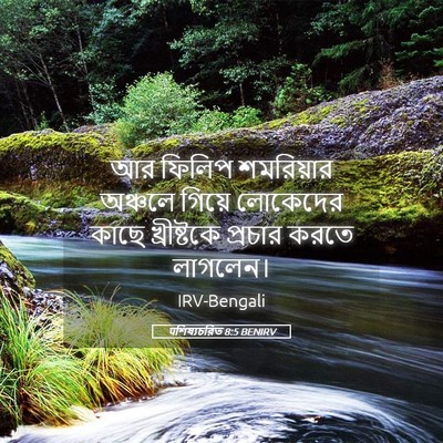 Picture 05 - पশিষ্যচরিত 8:5 BENIRV - আর ফিলিপ শমরিয়ার - Bible Verse Picture