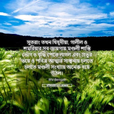 Picture 05 - पশিষ্যচরিত 9:31 BENIRV - সুতরাং তখন - Bible Verse Picture