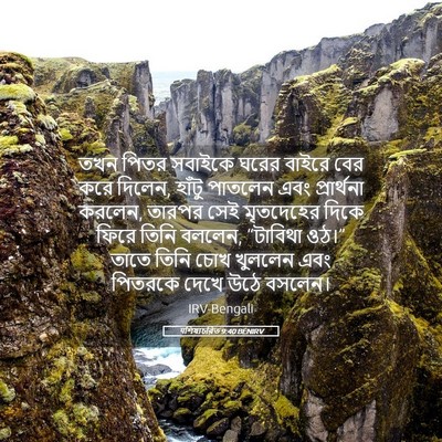 Picture 05 - पশিষ্যচরিত 9:40 BENIRV - তখন পিতর সবাইকে - Bible Verse Picture