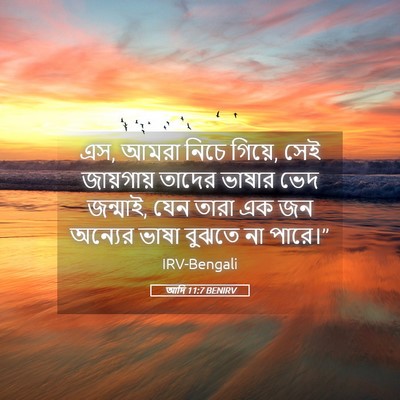 Picture 05 - আদি 11:7 BENIRV - এস, আমরা নিচে - Bible Verse Picture