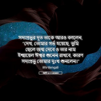 Picture 05 - আদি 16:11 BENIRV - সদাপ্রভুর দূত - Bible Verse Picture