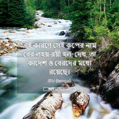 Picture 05 - আদি 16:14 BENIRV - এই কারণে সেই কূপের - Bible Verse Picture