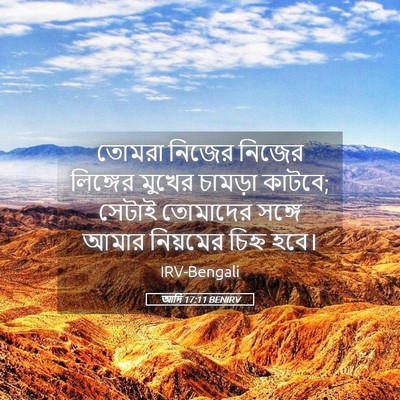 Picture 05 - আদি 17:11 BENIRV - তোমরা নিজের নিজের - Bible Verse Picture