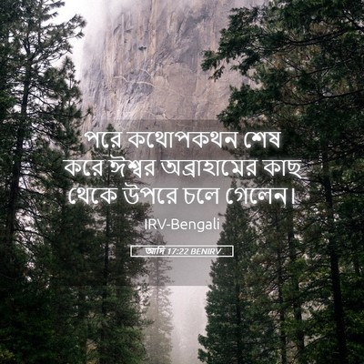 Picture 05 - আদি 17:22 BENIRV - পরে কথোপকথন শেষ - Bible Verse Picture