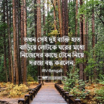 Picture 05 - আদি 19:10 BENIRV - তখন সেই দুই - Bible Verse Picture