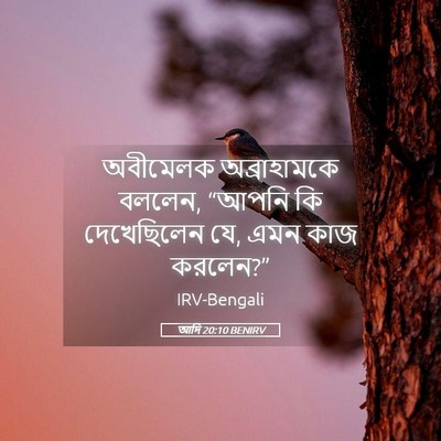 Picture 05 - আদি 20:10 BENIRV - অবীমেলক - Bible Verse Picture