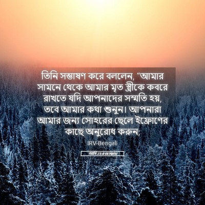 Picture 05 - আদি 23:8 BENIRV - তিনি সম্ভাষণ করে - Bible Verse Picture
