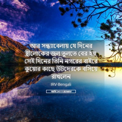 Picture 05 - আদি 24:11 BENIRV - আর সন্ধ্যাবেলায় - Bible Verse Picture