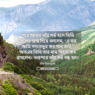 Picture 05 - আদি 29:35 BENIRV - পরে আবার তাঁর গর্ভ - Bible Verse Picture