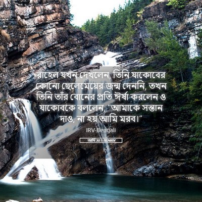 Picture 05 - আদি 30:1 BENIRV - রাহেল যখন দেখলেন, - Bible Verse Picture