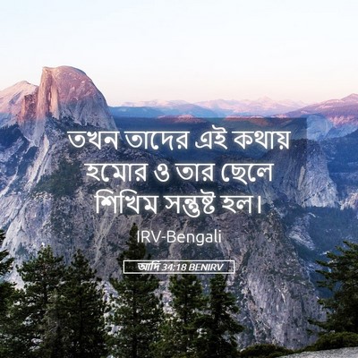 Picture 05 - আদি 34:18 BENIRV - তখন তাদের এই কথায় - Bible Verse Picture
