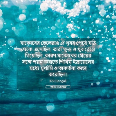 Picture 05 - আদি 34:7 BENIRV - যাকোবের ছেলেরাও ঐ - Bible Verse Picture