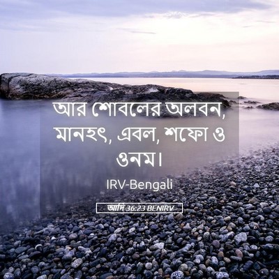 Picture 05 - আদি 36:23 BENIRV - আর শোবলের অলবন, - Bible Verse Picture
