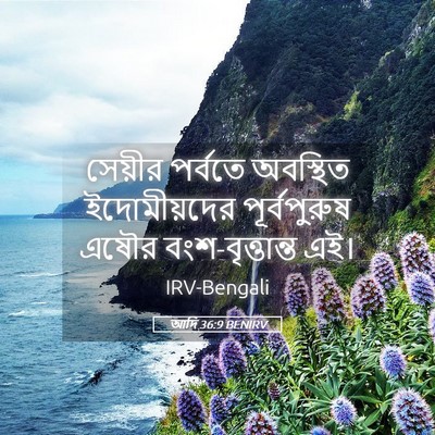 Picture 05 - আদি 36:9 BENIRV - সেয়ীর পর্বতে - Bible Verse Picture